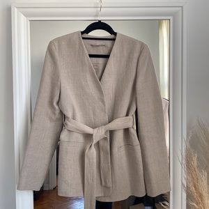 COS Open Front Linen Blazer